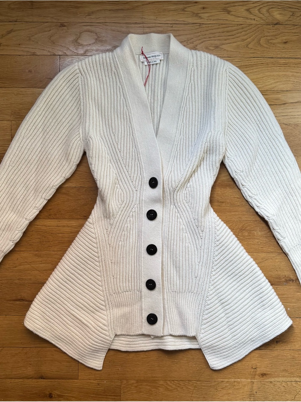 NWT Alexander McQueen ivory cardigan (size: XXS)